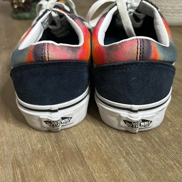 Vans Old Skool Dark Aura Black Red Skateboarding Low Cut Sneaker Shoes Women 7 - Picture 8 of 13